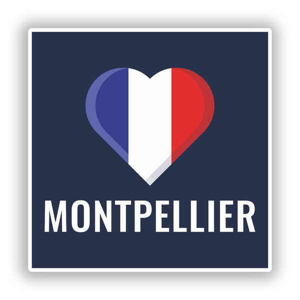 2 x Montpellier France Vinyl Stickers Travel Luggage #10234