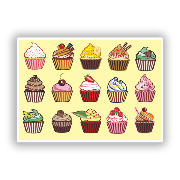 2 x Cup cakes Vinyl Stickers Travel Luggage #10247