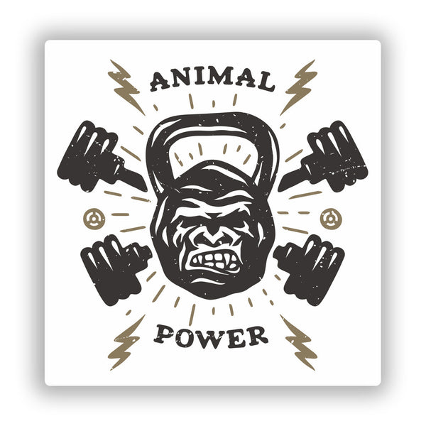 2 x Animal Power Vinyl Stickers Travel Luggage #10252