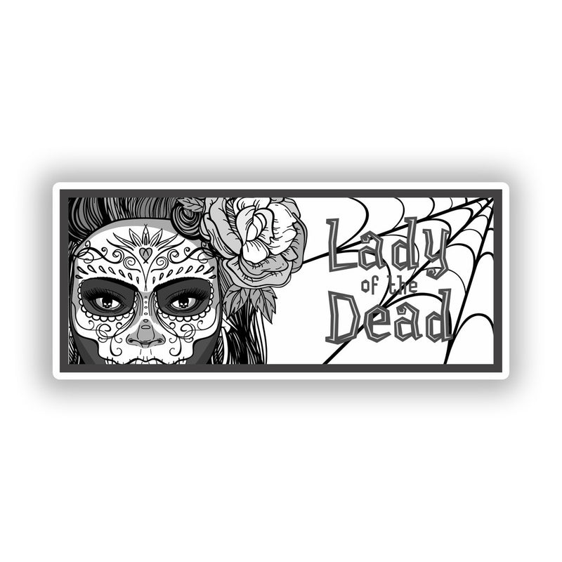 2 x Lady Of The Dead Vinyl Stickers Travel Luggage