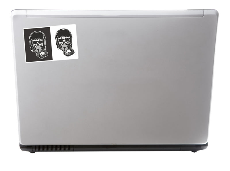 2 x Pilot Skulls Vinyl Stickers Travel Luggage