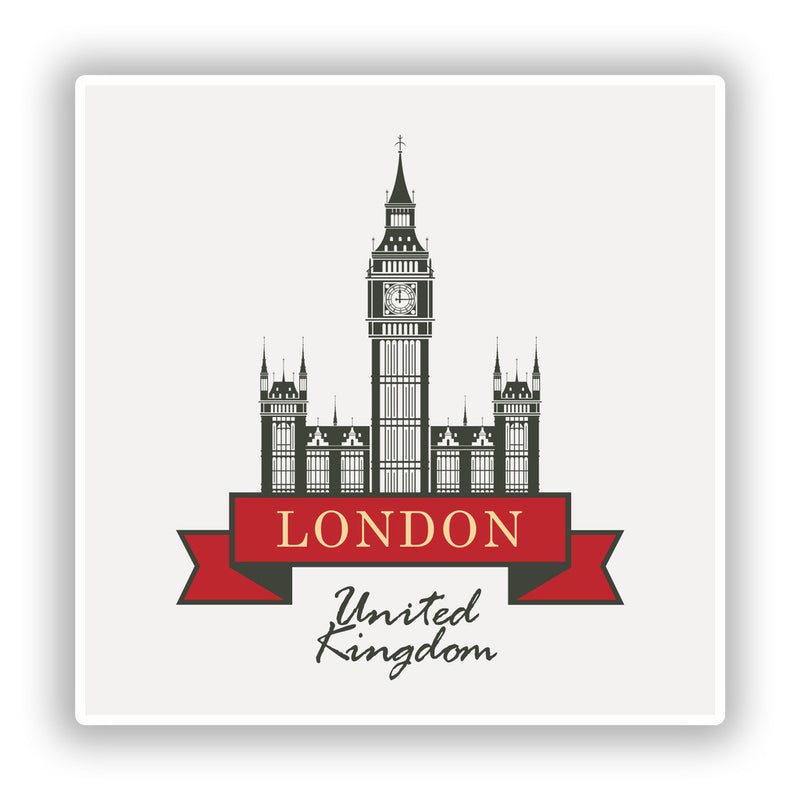 2 x London England UK Vinyl Stickers Travel Luggage