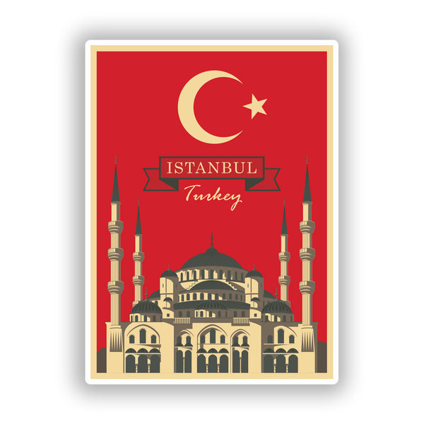 2 x Istanbull Turkey Vinyl Stickers Travel Luggage #10270