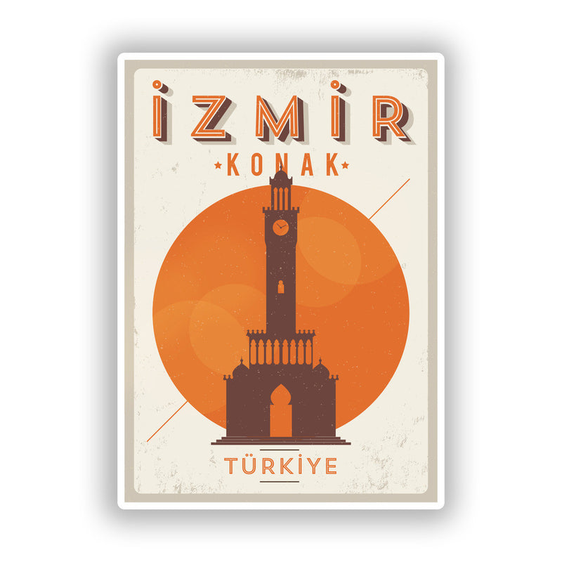2 x Izmir Konak Turkey Vinyl Stickers Travel Luggage