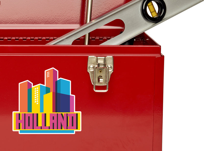 2 x Holland Skyline Vinyl Stickers Travel Luggage