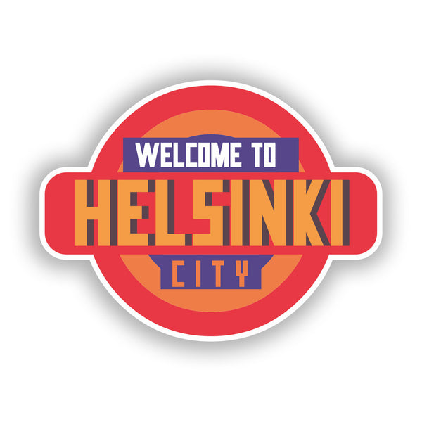2 x Welcome to Helsinki Vinyl Stickers Travel Luggage #10335