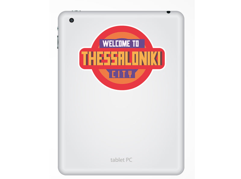 2 x Welcome to Thessaloniki Vinyl Stickers Travel Luggage
