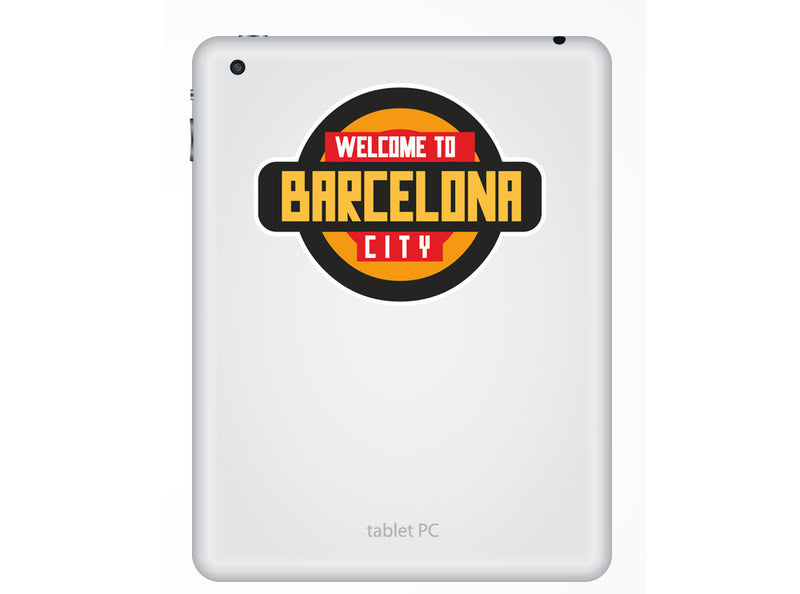 2 x Welcome to Barcelona Vinyl Stickers Travel Luggage