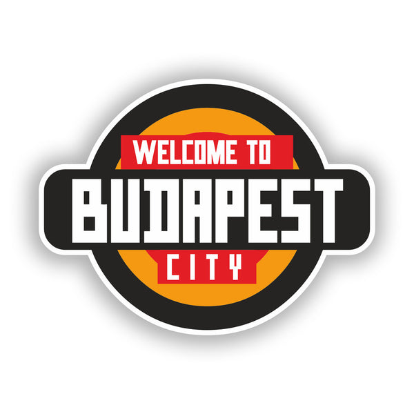 2 x Welcome to Budapest Vinyl Stickers Travel Luggage #10343