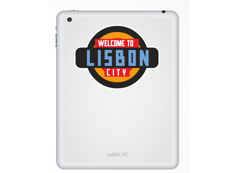 2 x Welcome to Lisbon Vinyl Stickers Travel Luggage