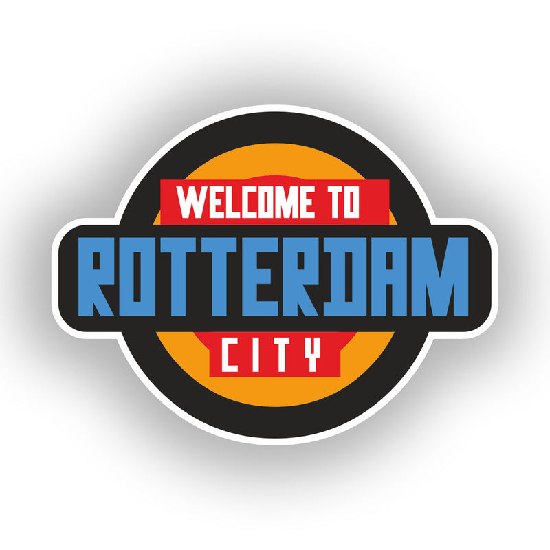 2 x Welcome to Rotterdam Vinyl Stickers Travel Luggage
