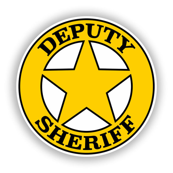 2 x Deputy Sheriff Vinyl Stickers Travel Luggage #10487