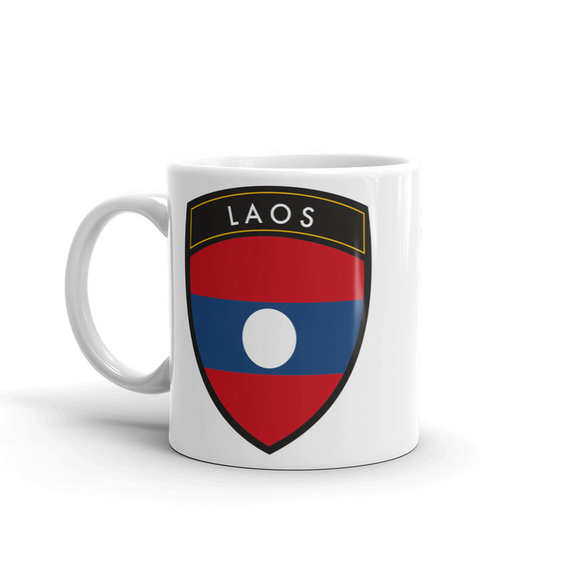 Laos Flag Design High Quality 10oz Coffee Tea Mug