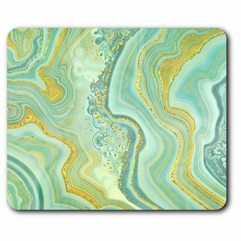 Mouse Mat - Mint Green Jade Agate Marble Effect