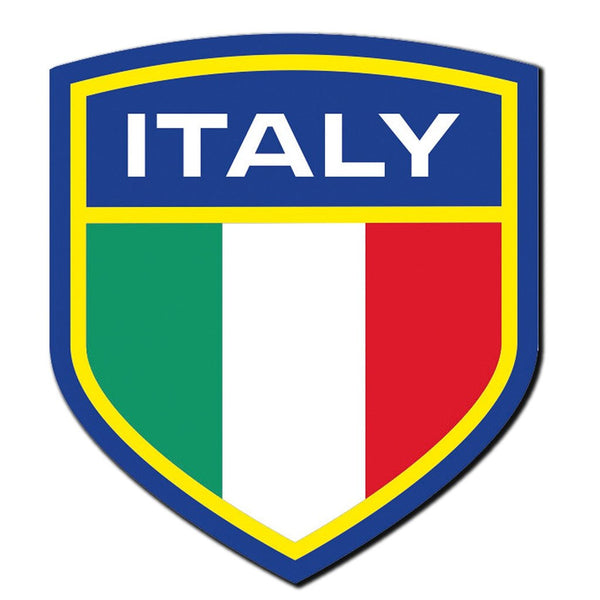 2 x Italy Flag Crest Italian Vinyl Sticker #4013