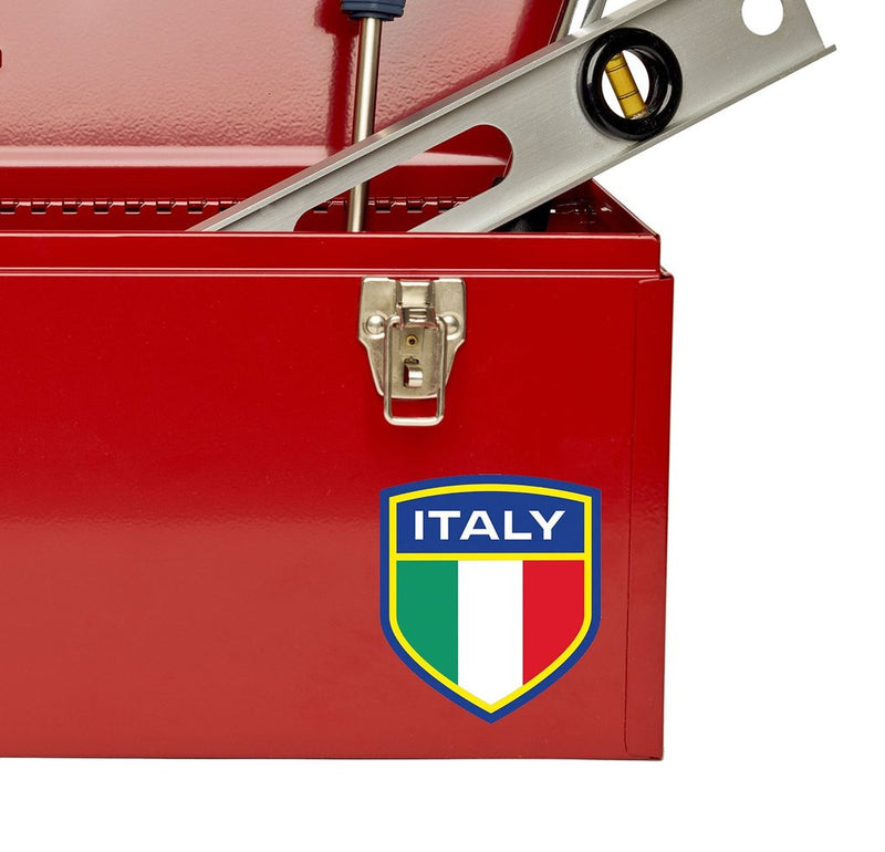 2 x Italy Flag Crest Italian Vinyl Sticker