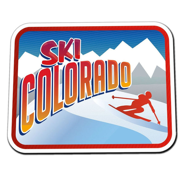 2 x Ski Colorado Retro Skiier Vinyl Sticker #4016