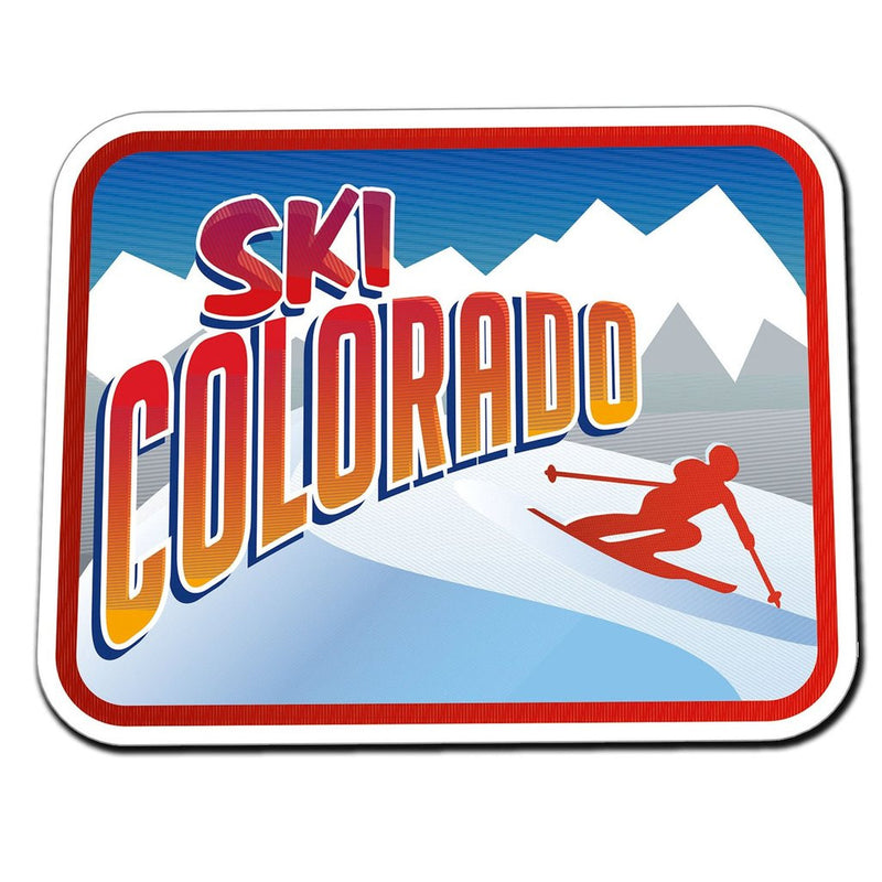 2 x Ski Colorado Retro Skiier Vinyl Sticker