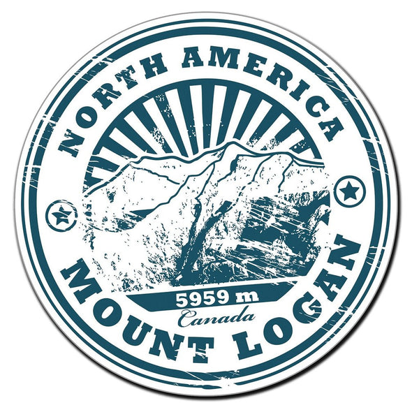 2 x North America Mount Logan Vinyl Sticker #4018