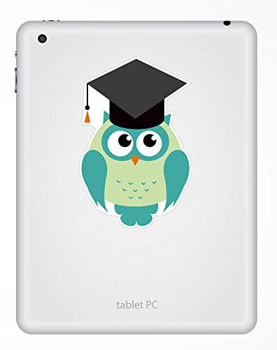 2 x Graduation Owl Gift Graduate Vinyl Sticker