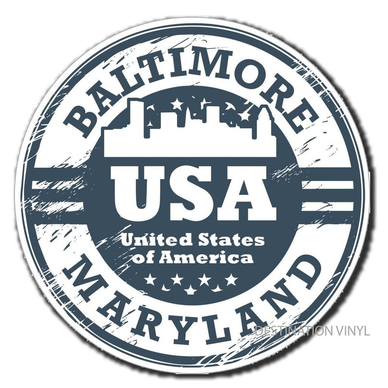 2 x Baltimore Maryland USA Car Vinyl Sticker
