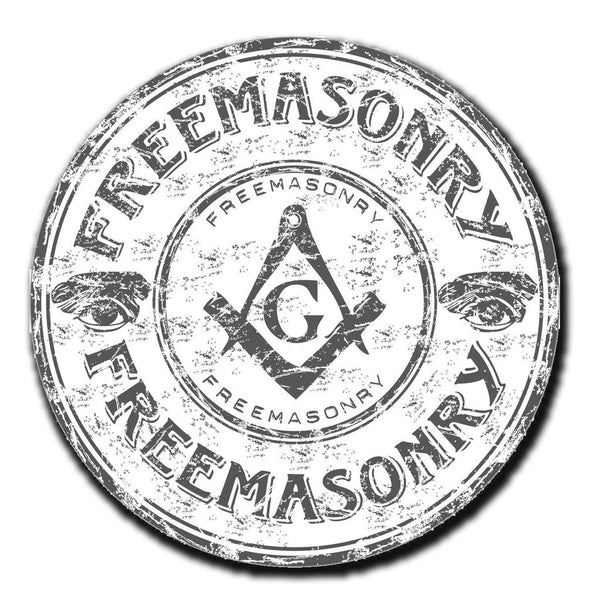 2 x Freemason Mason Masonic Vinyl Sticker #4055