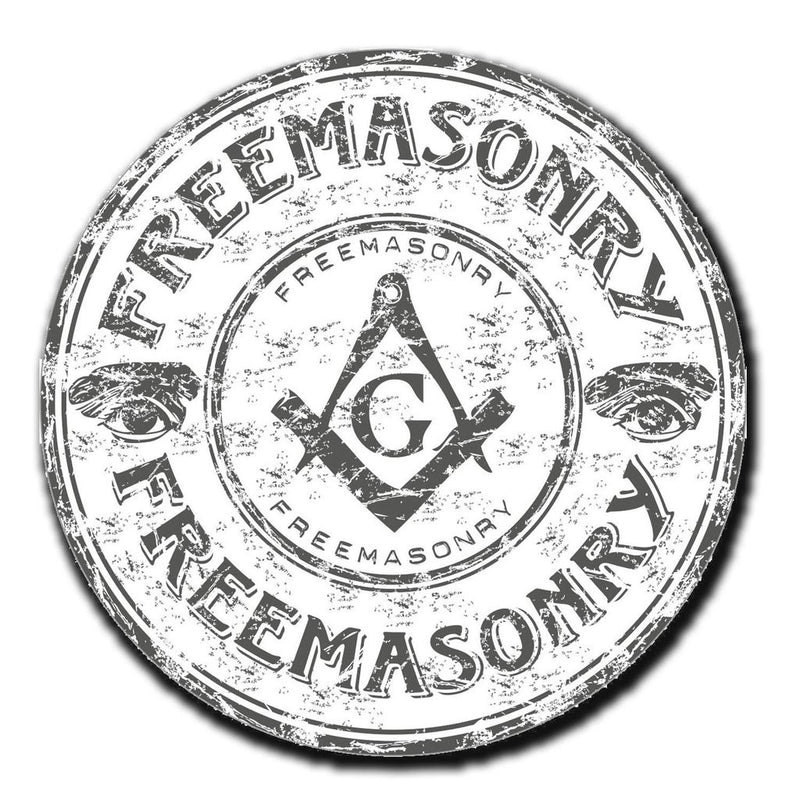 2 x Freemason Mason Masonic Vinyl Sticker