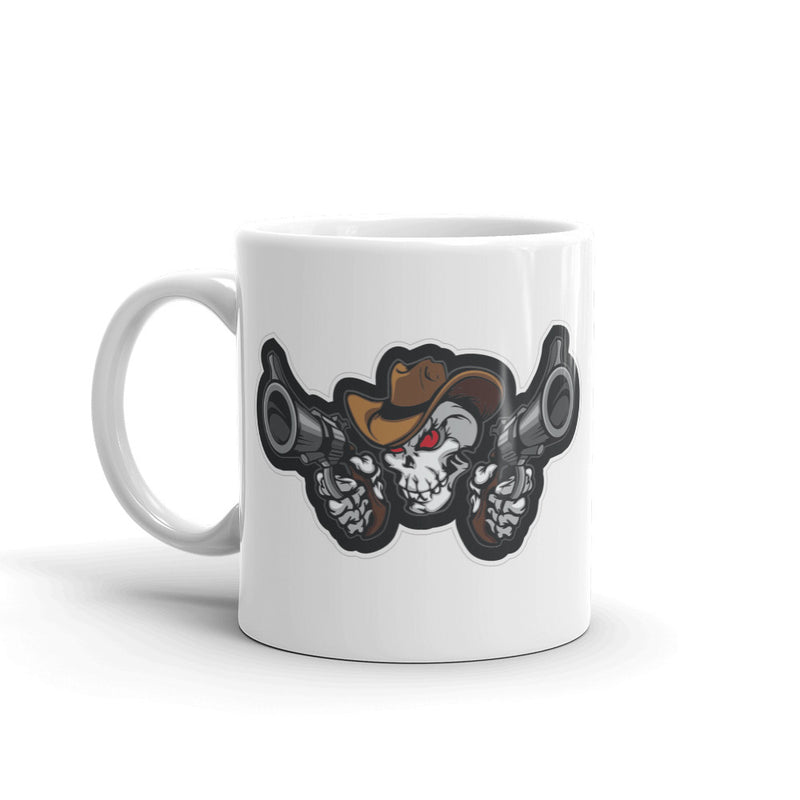 Cowboy Pistol Skull Bike High Quality 10oz Coffee Tea Mug