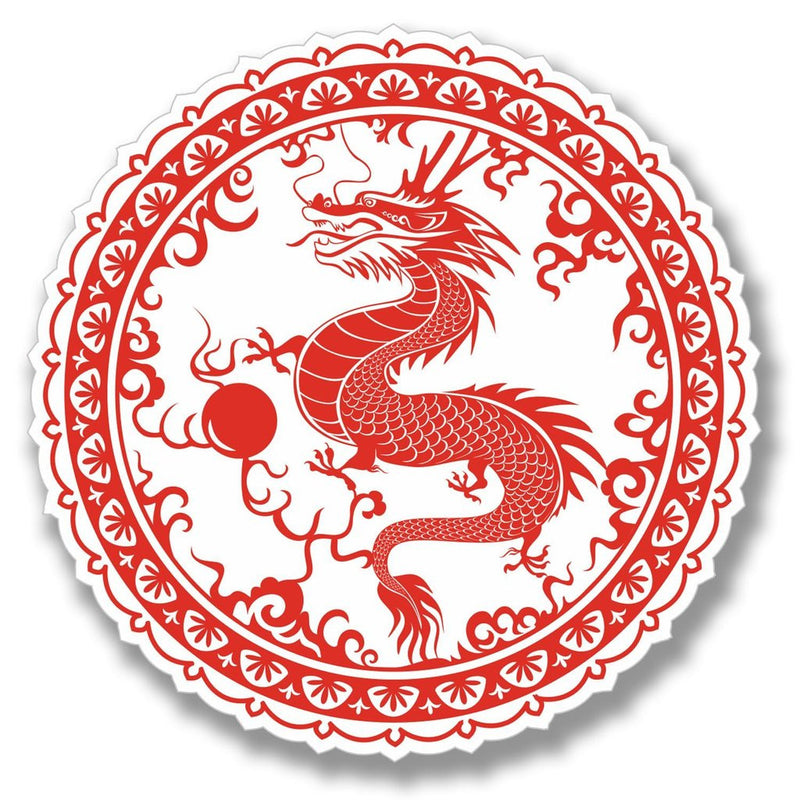 2 x Chinese Dragon Sticker Martial Arts Karate Vinyl Sticker