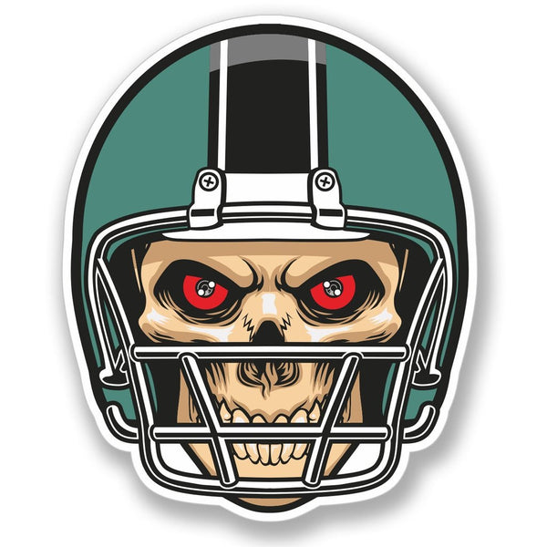 2 x NFL Football Skull Vinyl Sticker #4094