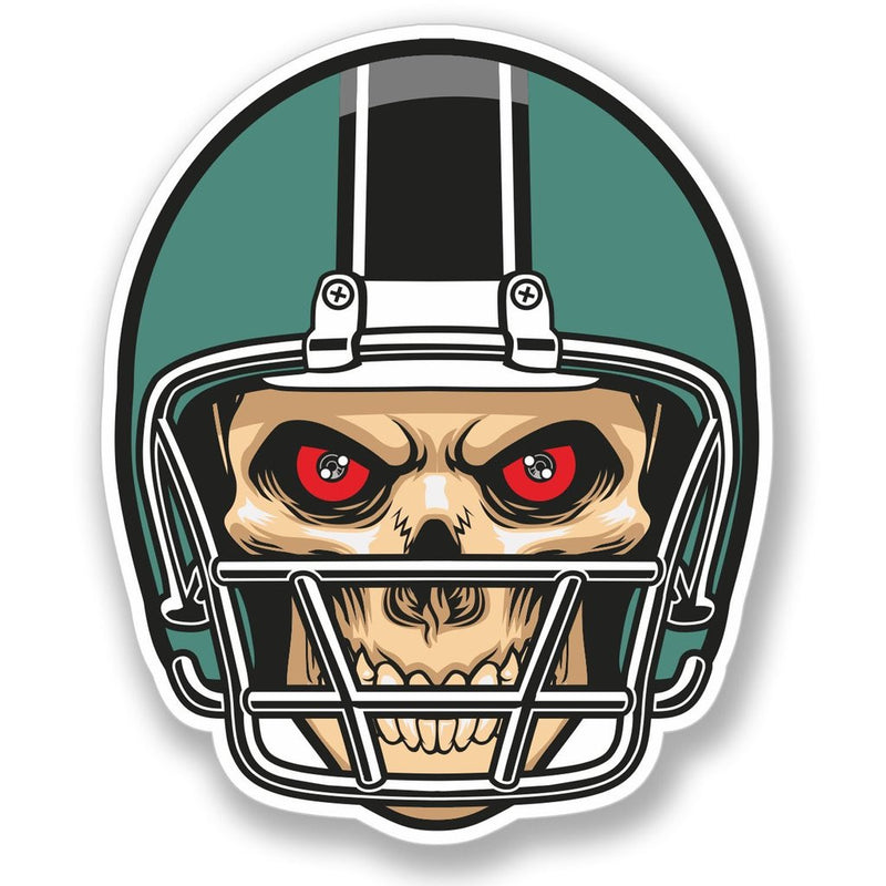 2 x NFL Football Skull Vinyl Sticker