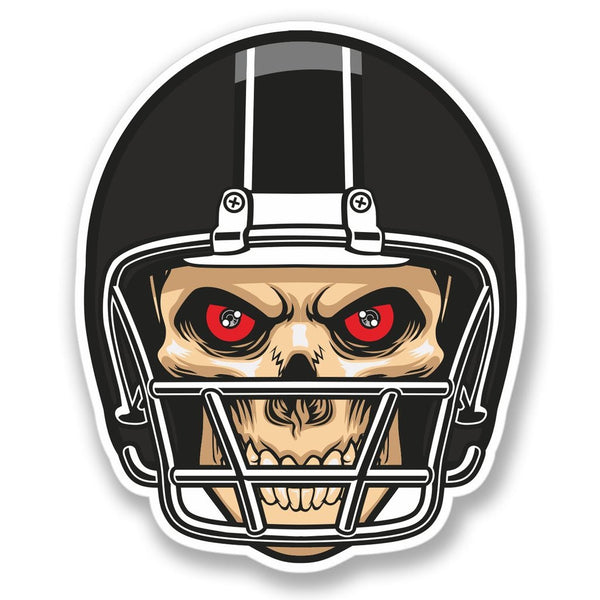 2 x NFL Football Skull Vinyl Sticker #4095