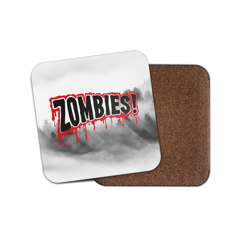 Zombies Retro Cork Backed Drinks Coaster for Tea & Coffee