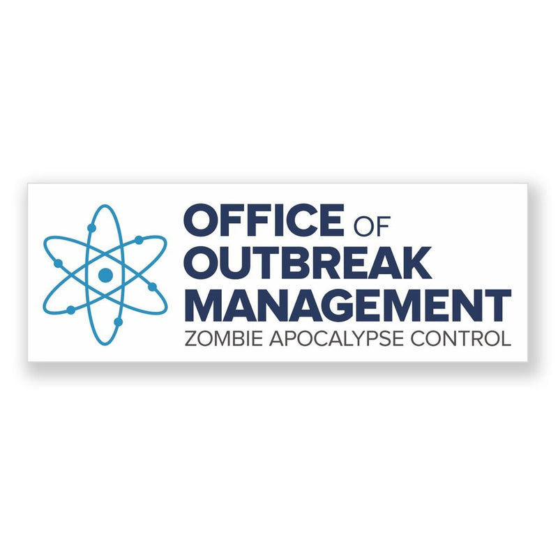 2 x Zombie Outbreak Management Vinyl Sticker