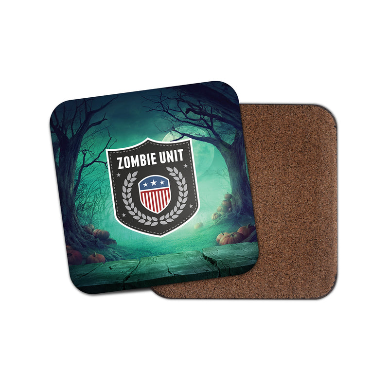 Zombie Unit Cork Backed Drinks Coaster for Tea & Coffee