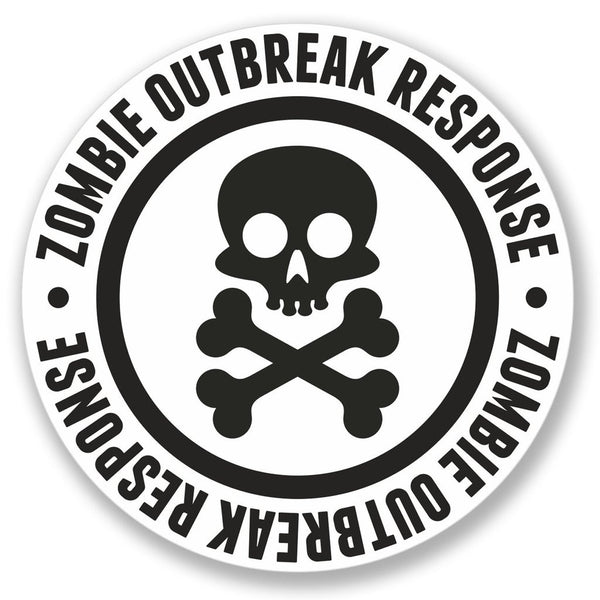 2 x Zombie Outbreak Response Vinyl Sticker #4106