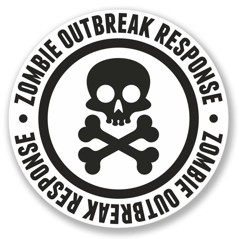 2 x Zombie Outbreak Response Vinyl Sticker