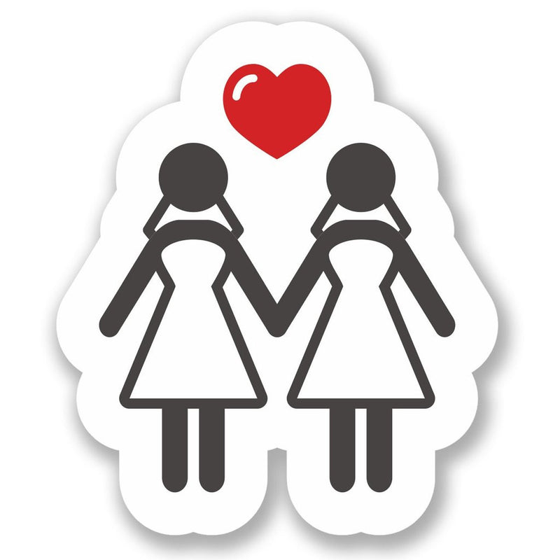 2 x Lesbian Gay Marriage Vinyl Sticker