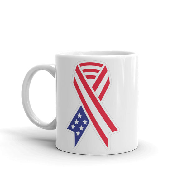 USA Flag Ribbon Army War Memorial High Quality 10oz Coffee Tea Mug #4118