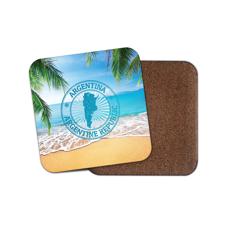 Argentina Cork Backed Drinks Coaster for Tea & Coffee