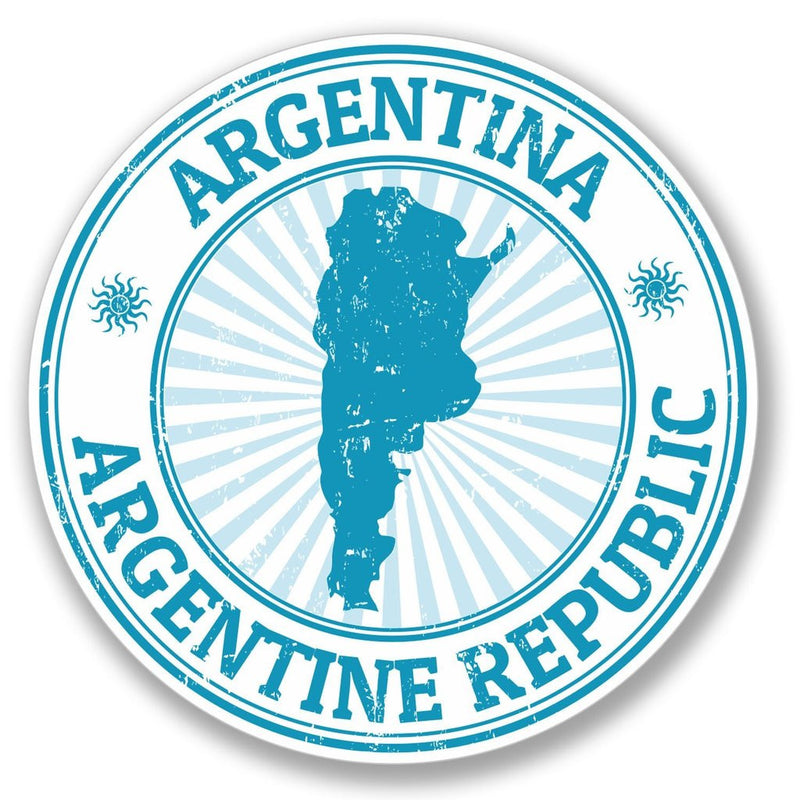 2 x Argentina Luggage Vinyl Sticker