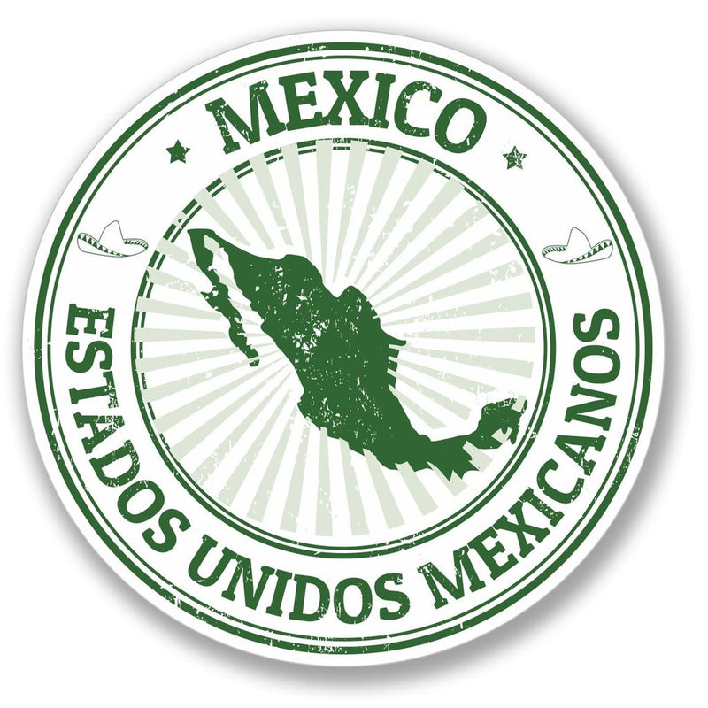 2 x Mexico Luggage Vinyl Sticker