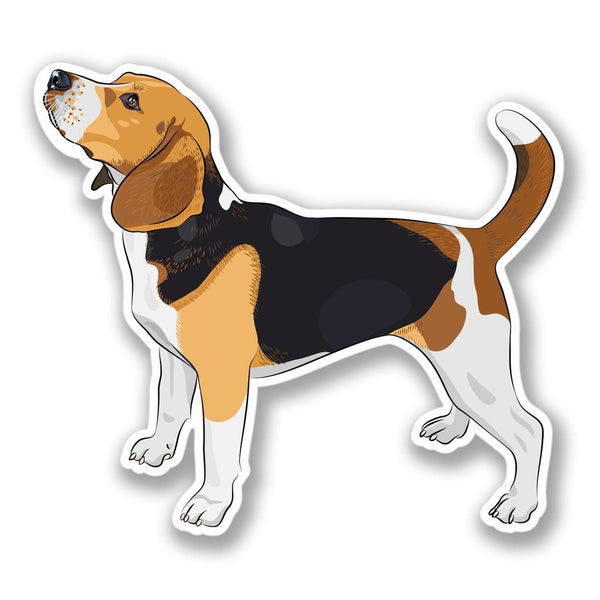 2 x Beagle Dog Luggage Vinyl Sticker #4122
