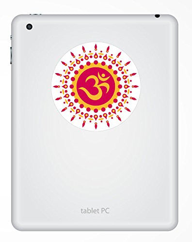 2 x OM Symbol Hindu Yoga Luggage Vinyl Sticker