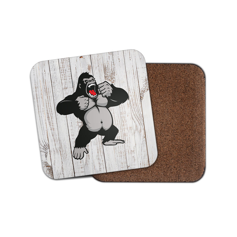 Angry Gorilla Cork Backed Drinks Coaster for Tea & Coffee
