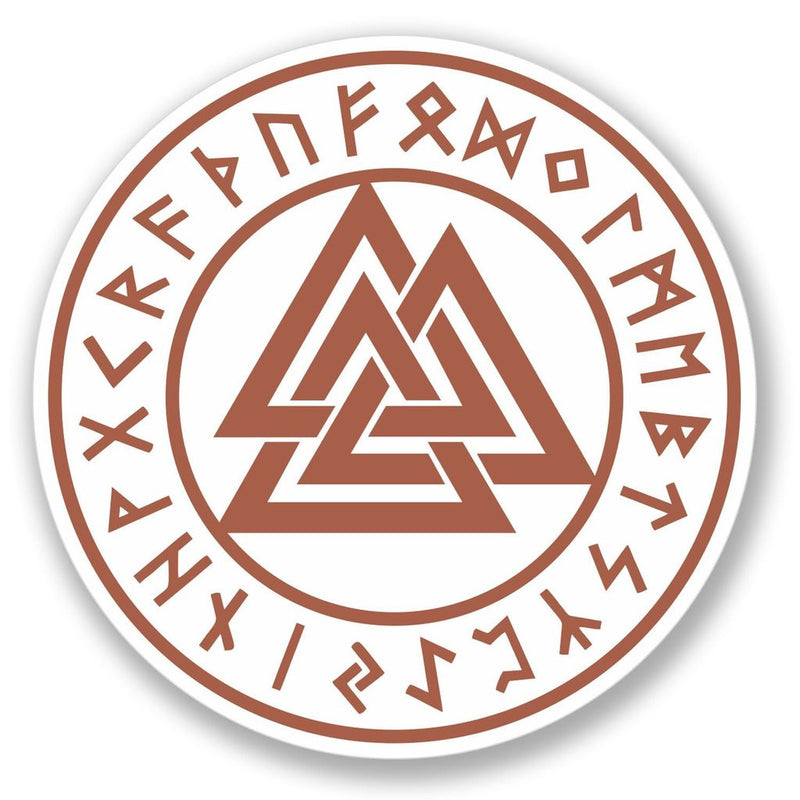 2 x Valknut Rune Odin Trinity Symbol Vinyl Sticker