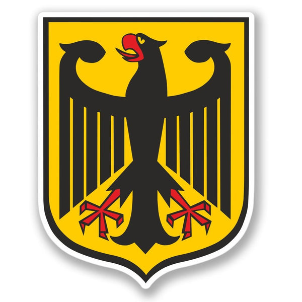 2 x Coat of Arms German Eagle Vinyl Sticker #4147