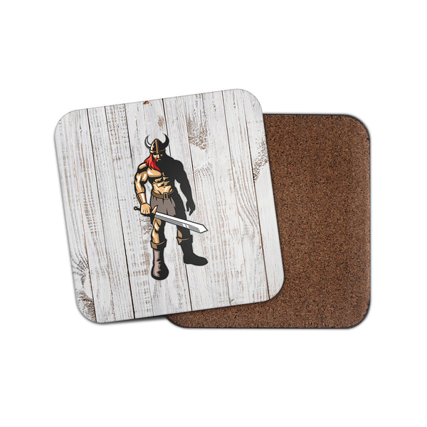 Viking Warrior Cork Backed Drinks Coaster for Tea & Coffee #4150