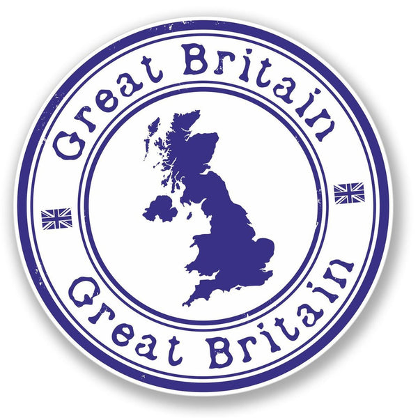 2 x GB Great Britain UK Vinyl Sticker #4154