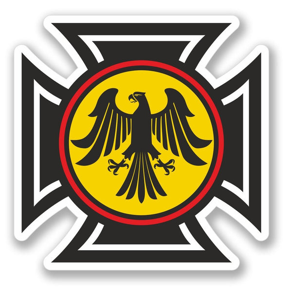 2 x German Eagle Crest Vinyl Sticker #4164